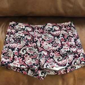 JCrew Stretch Chino Shorts side zipper size 10